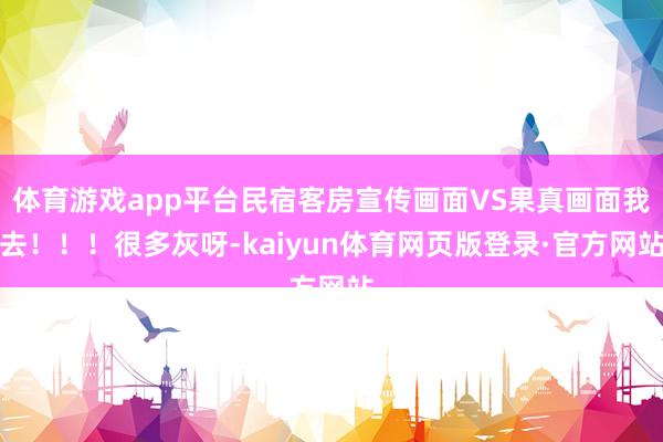体育游戏app平台民宿客房宣传画面VS果真画面我去！！！很多灰呀-kaiyun体育网页版登录·官方网站