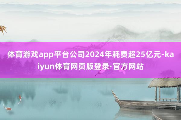 体育游戏app平台公司2024年耗费超25亿元-kaiyun体育网页版登录·官方网站