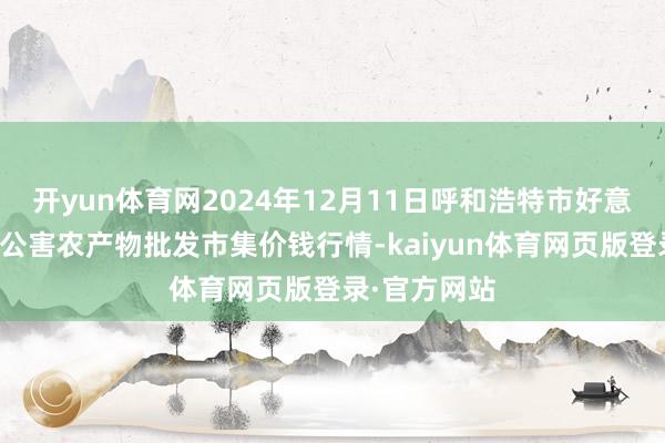 开yun体育网2024年12月11日呼和浩特市好意思通首府无公害农产物批发市集价钱行情-kaiyun体育网页版登录·官方网站